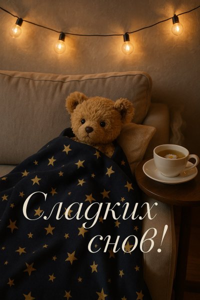 Уютная спальня и сладкие сны под звездным одеялом. Нейросеть Sora