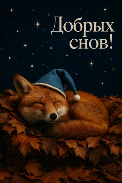 Лиса в сказочном царстве осенних сновидений и добрых пожеланий. Изображение из нейросети Sora Images