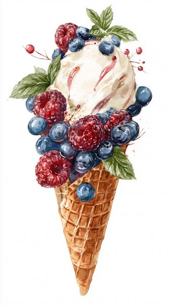 Изысканный десерт и аппетитный стейк: летнее вдохновение. Нейросеть Миджорни