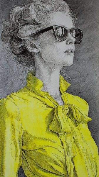 Неоновый стиль: мода и красота в ярких цветах. Картинка из нейросети Midjourney