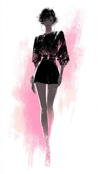 Яркий образ в неоновых тонах: мода и стиль современной модели. Нейронная сеть Midjourney