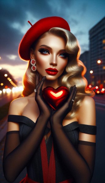 Городской пейзаж в стиле ретро: страсть и загадочность. Генерация из нейросети Dalle-3