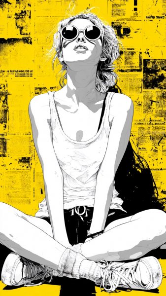 Монохромная эстетика с ярким акцентом: летнее настроение и минимализм в деталях. Картинка из нейросети Midjourney