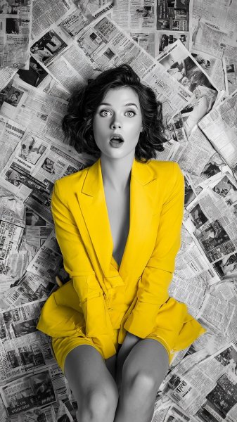 Неожиданность в черно-белом мире с ярким акцентом. Генерация из нейронной сети Миджорни