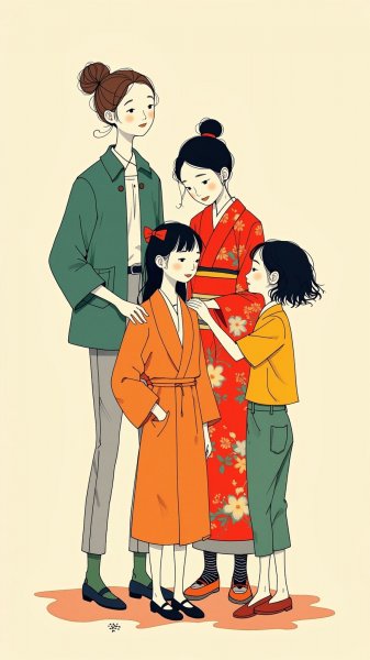 Яркие девушки в наивном стиле: игривое взаимодействие с зрителем и минималистичный фон. Нейронная сеть Flux