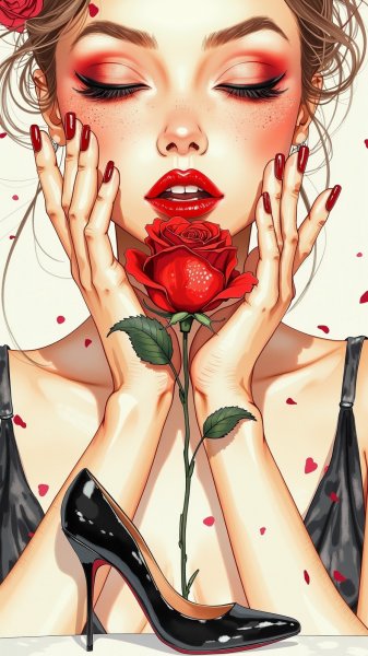 Красная страсть и нежность: романтика в деталях. Нейронная сеть Flux