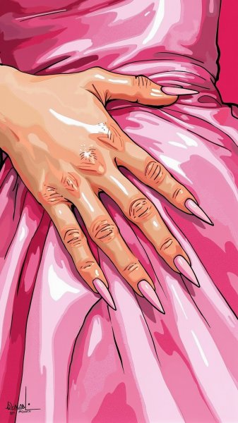 Элегантность и стиль: розовый акцент на безупречных ногтях. Изображение из нейросети Flux 1