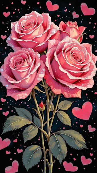 Роскошь и нежность: Валентино в розовом сиянии. Нейронная сеть Flux 1