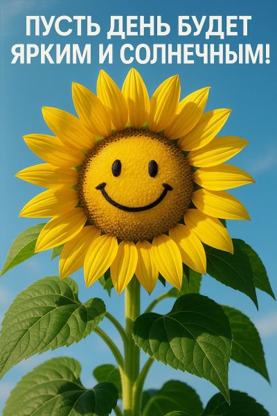 Солнечный подсолнух: символ радости и летнего настроения. Изображение из нейросети Sora Images