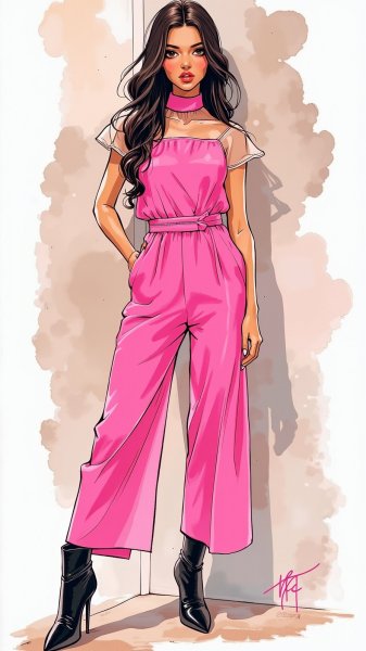 Яркий образ в неоновом костюме и эффектная поза. Картинка из нейронной сети Flux.1