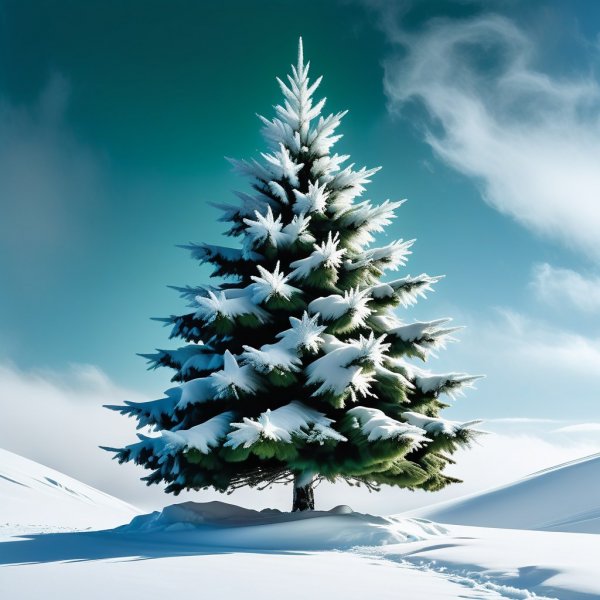 Зимняя сказка в серо-голубой палитре: минимализм и мерцание льда. Нейронная сеть Stable Diffusion