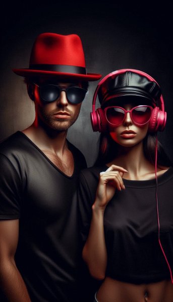 Интенсивный дуэт: стиль, эмоции и музыкальная атмосфера. Генерация из нейронной сети Dalle 3