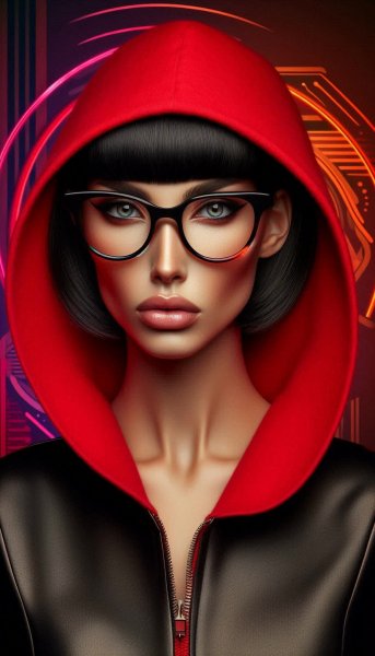 Красный капюшон: современное искусство и музыкальная роль. Картинка из нейронной сети Dalle