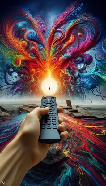 Врата в иную вселенную: красочный портал из реальности. Генерация из нейросети Dalle 3