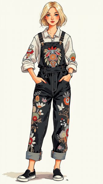 Модный образ в стиле Zentangle: элегантность и простота. Генерация из нейронной сети Flux.1