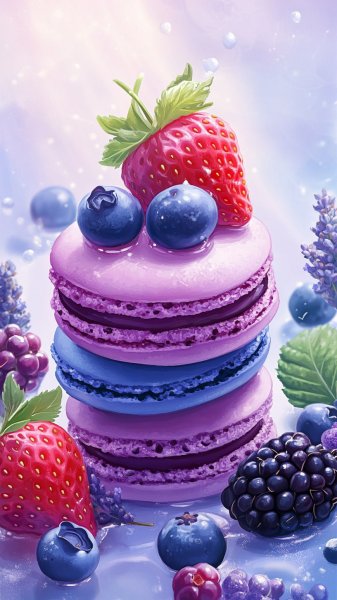 Яркие макароны с ягодами: визуальная симфония вкуса и цвета. Картинка из нейросети Midjourney