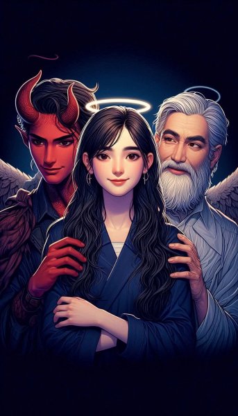 Любовь сквозь тьму: нежная иллюстрация в чернилах и красках. Нейронная сеть Dalle-3