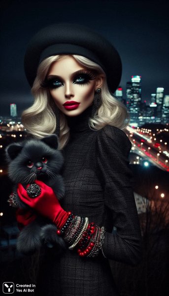 Ретро элегантность: ночной город и авангардный стиль. Нейронная сеть Dalle 3