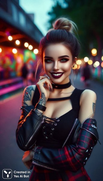 Вечерний стритстайл: дерзкая красота в ритме города и граффити. Генерация из нейросети Dalle