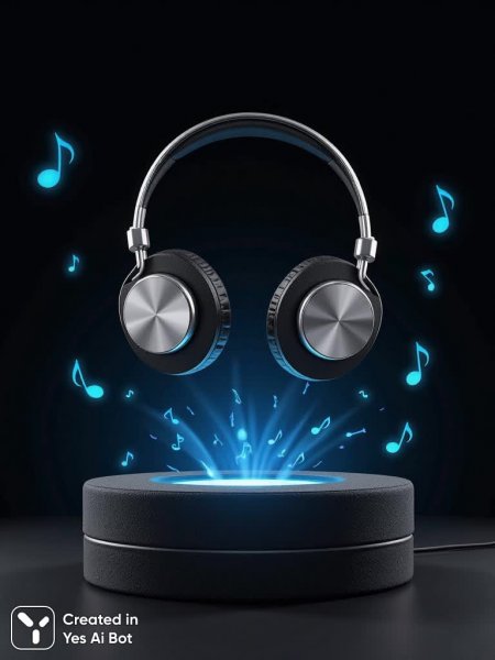 Изысканные наушники: звук и стиль в совершенстве. Изображение из нейронной сети Flux 1