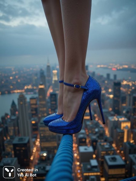 Баланс на грани: элегантность среди небоскребов. Изображение из нейронной сети Flux 1