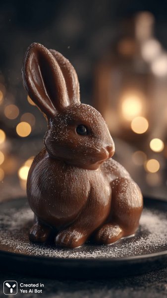 Изысканный шоколадный бельчонок: праздничная десертная сказка в 8k 3D. Картинка из нейросети Миджорни