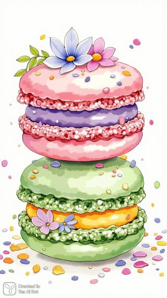 Макаронное наслаждение: нежные цвета и игривый стиль. Картинка из нейронной сети Flux