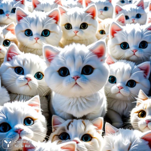 Пушистые котята: очаровательные и профессиональные фотографии в высоком разрешении. Нейросеть Stable Diffusion