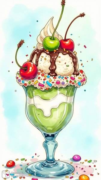 Яркое лакомство: летнее настроение и сладости. Генерация из нейронной сети Flux.1