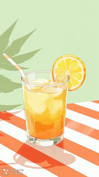 Летнее настроение в пастельных тонах и ярких геометрических формах. Изображение из нейронной сети Flux Ai