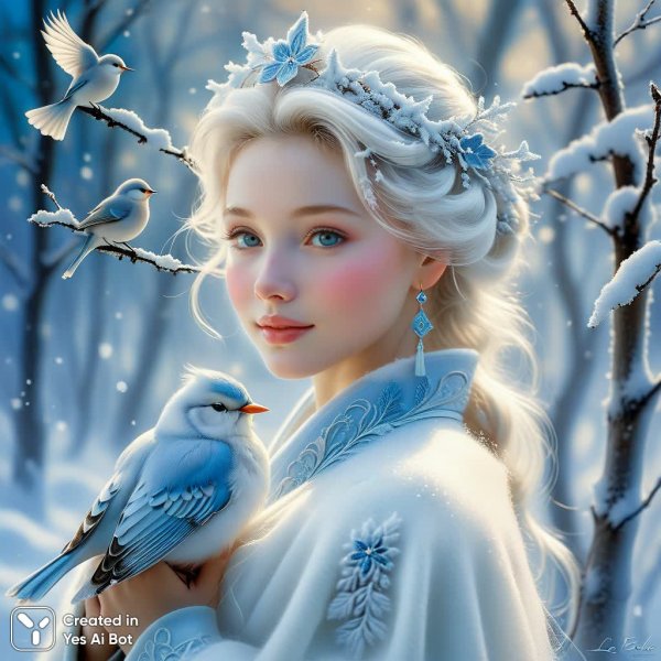 Зимняя сказка: нежность пастели и пушистое очарование зимнего утра. Генерация из нейросети Stable Diffusion