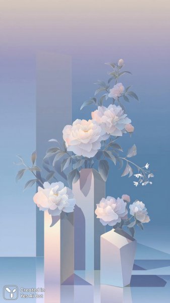 Нежные букеты в треугольнике: пастельная геометрия и минимализм. Изображение из нейросети Midjourney