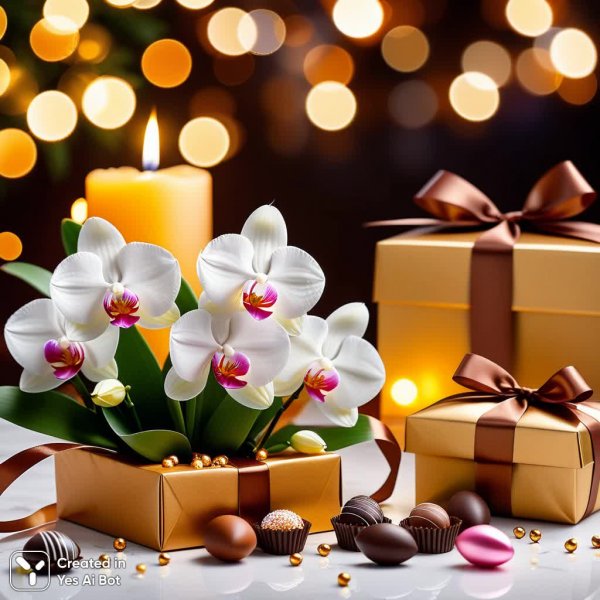 Праздничный букет: День рождения в деталях и атмосфере радости. Изображение из нейросети Stable Diffusion