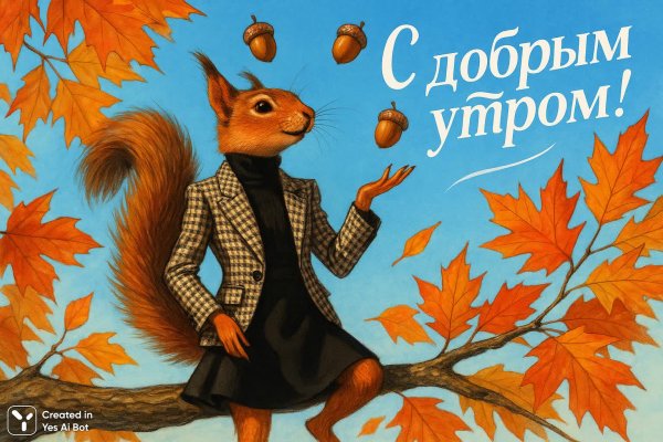 Осеннее утро и белка с желудями. Нейронная сеть Sora Image