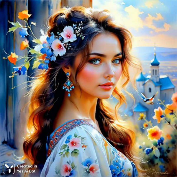 Зимняя сказка в акварели: нежность и романтика в стиле мастеров. Картинка из нейронной сети Stable Diffusion