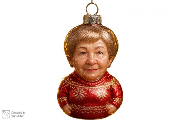 Превращение в стеклянную елочную игрушку: волшебный новогодний портрет. Картинка из нейросети Sora Images