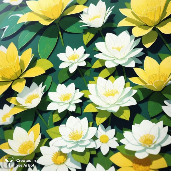 Цветочный натюрморт в технике импасто с акрилом на холсте. Изображение из нейронной сети Stable Diffusion