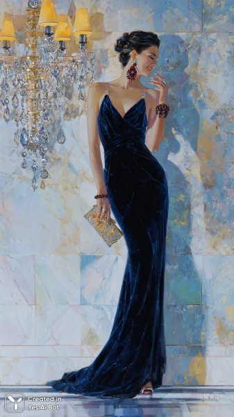 Роскошь и элегантность: бархатное великолепие ар-деко. Картинка из нейросети Миджорни