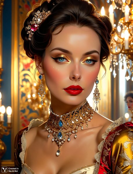 Величие и изысканность: портрет в стиле Инграса. Изображение из нейронной сети Stable Diffusion