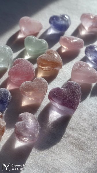 Нежные сахарные сердца на белоснежном фоне. Изображение из нейросети Миджорни