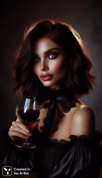 Вечерний свет: бургундская эстетика и тайна женского образа в деталях. Картинка из нейросети Dalle 3