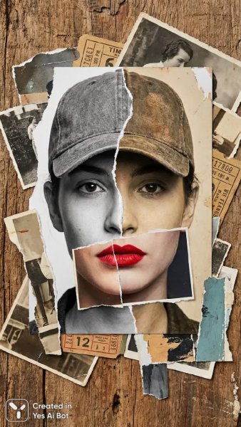 Разбитое отражение: портрет в осколках памяти и ярких красках. Изображение из нейросети Nano-Banana