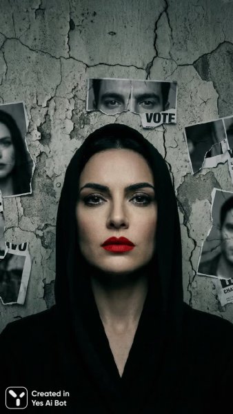 Лицо на фоне трещин: драма красной помады и разбитых воспоминаний. Нейронная сеть Nano Banana