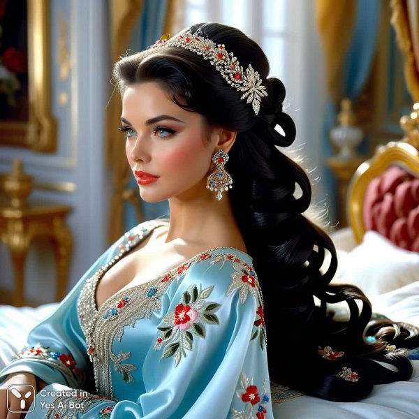 Загадочная красотка в хрустальном царстве русской зимы. Картинка из нейронной сети Stable Diffusion