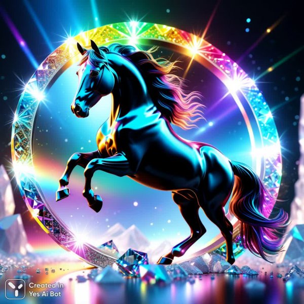 Алина: цифровое искусство, рожденное в свете кристаллов и неоновых бликов. Изображение из нейросети Stable Diffusion