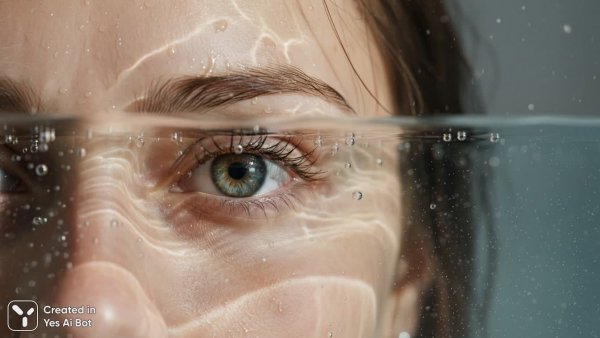 Подводный портрет: микроскопический реализм и глубина детализации. Генерация из нейросети NanoBanana