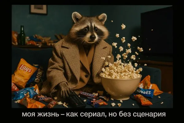 Ракун и хаос: сериал жизни без сценария. Нейросеть Sora