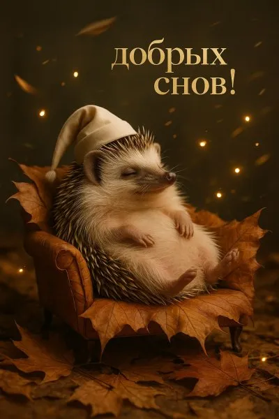 Сказка о маленьком ёжике и волшебной ночи. Нейросеть Sora Images