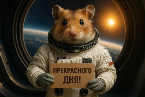 Фотореалистичный хомяк-космонавт и земное приветствие. Нейронная сеть Sora Ai Images