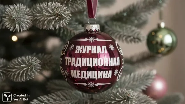 Винтажный новогодний шар с логотипом в стиле пятидесятых. Генерация из нейросети Нано Банана